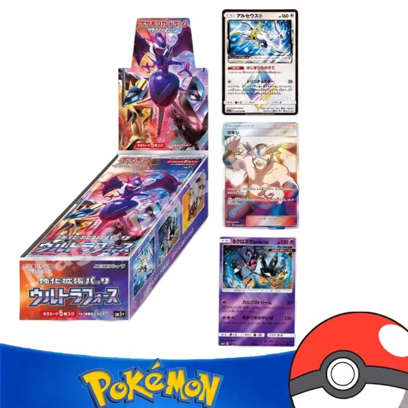 Pokemon Cards Original Trading PTCG Cartoon Ultimate Sun and Moon SM5 Card Holder Replenish Bag Card Child Gift