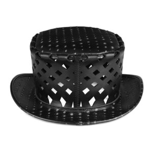 Cut-out casual Goth dome Steam Halloween leather hat