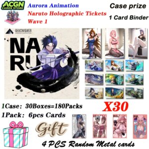 2025 Newest Aurora Animation Naruto Laser Ticket Anime Collection Cards Hinata Sakura Sasuke Booster Box TCG Hobby Gifts