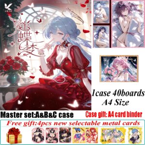 New A4 Waifu Boards Xinxing Card Society Butterfly Dream Colored Paper Anime Goddess Rem Hutao Mitsuri Sexy Bikini Charm Cards