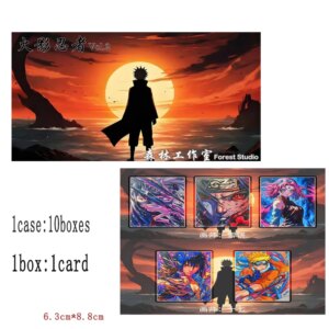 10 Pcs/ Set Wholesales Naruto Collection Cards Booster Box Issue 1 6.3*8.8 Cm Special Effects Playing Cards Games Toys Gift