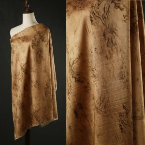 Micro-Transparent Printed Linen Gauze Skirt Shirt