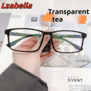 Lzabella Big Glasses Frame Men’s Casual Ultra-light TR90 Frame Optical Myopia Prescription Eyeglasses Frame Women 153mm 12809