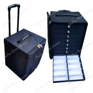 Mobile Vertical Cabinet Storage Trolley Case for 120 Optical Frame and 80 Sunglass Samples