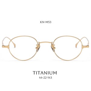 Japanese Retro Oval Gold Wire Glasses Lightweight Titanium Frame Women Trendy Myopia/Reading Optical Eyewear | Home & Office Use