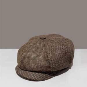 Autumn and winter men’s women’s casual fashion newsboy hat New brown octagon around painter’s
