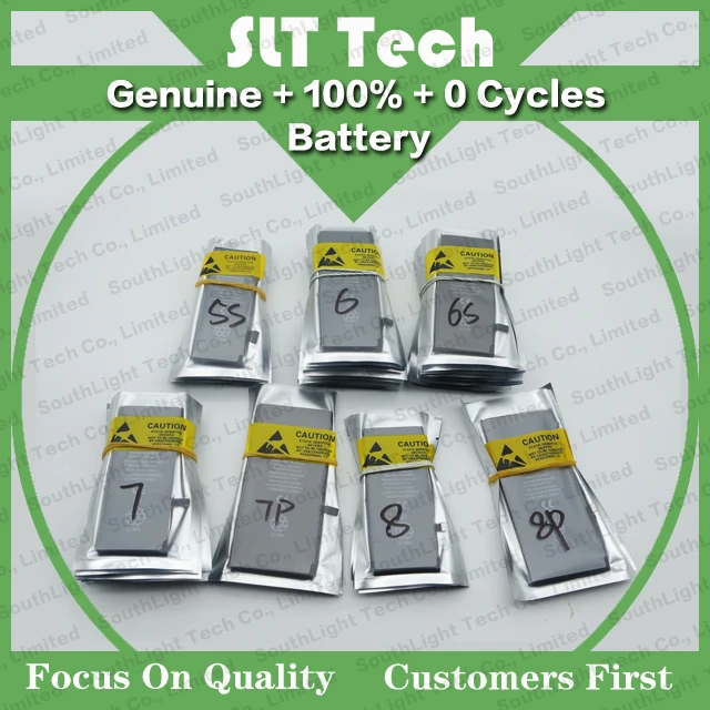 Battery For iPhone SE 2 5SC 6S 7 8 Plus XR XS 11 12 13 14 15 16 Pro Max plus 100% Health + Genuine + 0 Cycles Watch Batteries