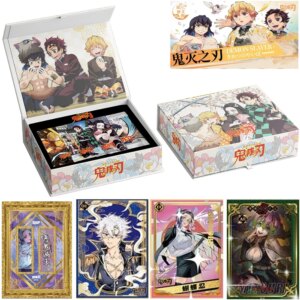 Bargain Price OuMeng Demon Slayer Cards Anime Tanjirou Kamado Nezuko Character Sxp Enamel Metal Diamond Flash Cards Doujin Toy