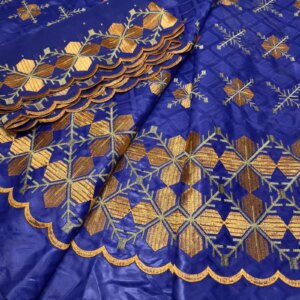 African Lace Bazin And Embroidery Tulle 2025 High Quality Cotton Bazin Fabrics Broder Jacquard Baizn Riche Sewing 5+2 yards