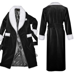 Velvet Men Robe Coat With Belt Shawl Lapel Formal Casual Outwear Overcoat Loose Fit Customized Winter Pocket Jacket