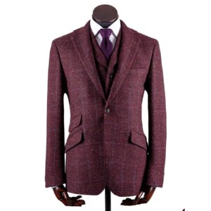 Woolen Men Suit Wedding Suits Winter Classic Gentleman Fit Slim 2-PCS Party Tailor-Made Groom Formal Occasions Size Customized