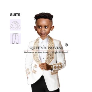 Jewelry Stones Boy’s Suits Formal Party Single Breasted Blazer Customized 2-Piece Man Party Tuxedo costume enfant garçon mariage