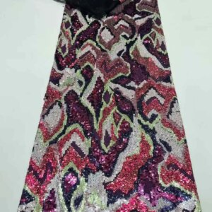 High-End Luxury Lace Fabric with Sequin, French Embroidery, Heavy Groom, African, Nigerian Fashion, Evening Dress