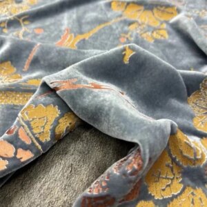 High-precision heavy-duty gilded silk velvet fabric Chinese-style top cotton-padded base