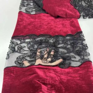 High Quality Fashion African Sequins Tulle Embroidered Groom Lace Fabric Beaded Sequins Lace Fabric For Nigerian Wedding Dress
