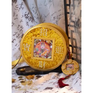 Cherry Soda Original Recruiting Wealth and Treasure Crossbody Small Appetite Pain Pack Cotton Baby Pack Copper Money Pain Bags