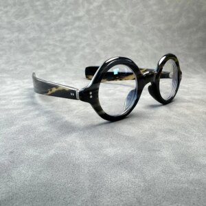 Eyeglass Frames Unqiue Small Round Vintage Retro Handmade Dark Green Black Horn Prescription Glasses Frames Optical Eyeglasses