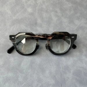 Eyeglass Frames Vintage Rivets Retro Handmade Natural Horn Reading Prescription Man Women Glasses Frames Optical Lenses Eyewear