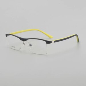 Belight Optical 360 Degree Rotate Design Business Pure Titanium Half Rimless Frame Men Prescription Eyeglasses Eyewear PL1228