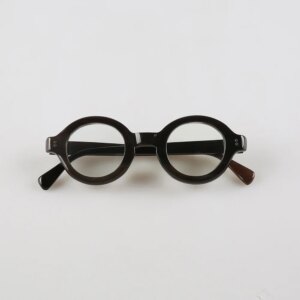Man Glasses Frames Oval Vintage Retro Rivets Handmade Buffalo Horn Prescription Eyeglass Frames Optical Lenses Eyeglasses