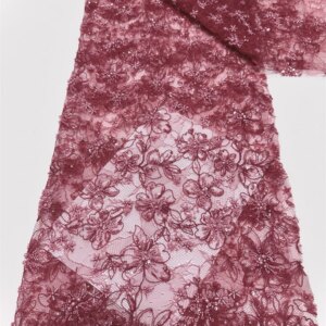 5Y Hot Sale Fashion Design Africa High Quality Embroidery Beads Net Lace Sequins In Multi Colors For Wedding or Party Dress