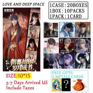 Wholesales Love And Deep Space Love Collection box Ancient style Sexy Male God Abs Series Anime Playing Cards Party Games
