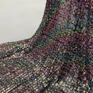 2024 Fashion French Mesh Embroidery Bead Lace Fabric With Sequins African Nigerian Fabric For Wedding Dress