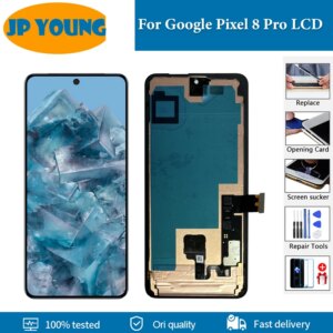 6.7″ Original For HTC Google Pixel 8 Pro Google Pixel 8Pro LCD Display GC3VE G1MNW Screen Touch Digitizer Assembly Replacement