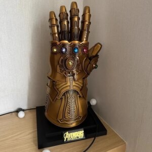 1/1 Thanos Infinity Gauntlet Gloves Wearable Metal Arm with LED Light Cosplay Costume Fancy Dress Party Anime Stage Show Props