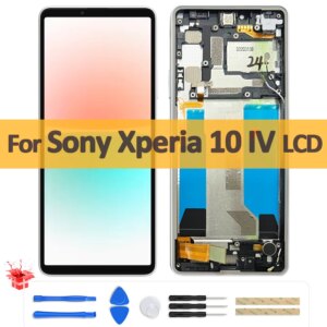 6.0″ Original LCD For Sony Xperia 10 IV LCD Display Touch Screen Panel Digitizer Assembly For Sony x10 iv XQ-CC54 LCD Replacemen