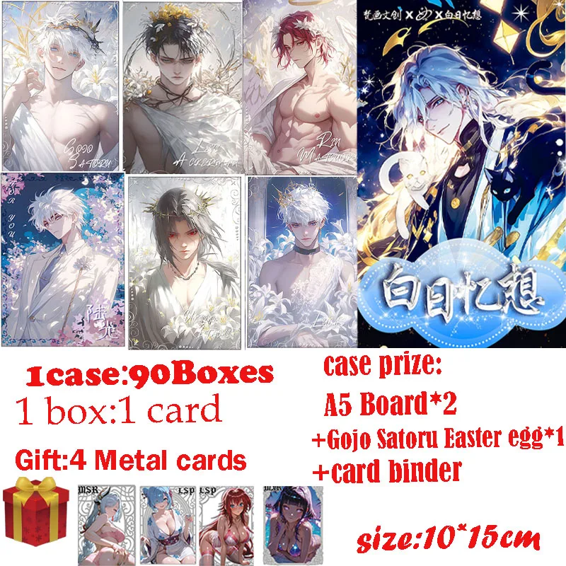 New FanHua 5 JJK Jujutsu Kaisen Color A6 Paper Collection Card Gojo Doujin Acrylic Painting CCG Rare Card Booster Box Hobby Gift