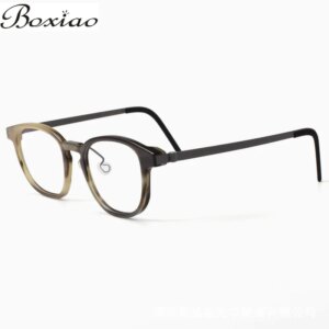 1843 Full-frame Natural Horn Myopia Frame High-end Retro Square Presbyopia Anti-blue Lens Does Not Deform and Does Not Fade.