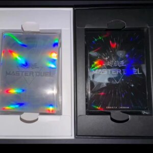 2Pcs Yugioh KONAMI Duel Monsters Master Duel Black And White Official Collection Sealed Duelist Card Protector Sleeves