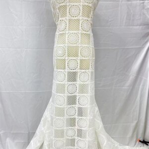 2025 Fashion French Embroidery Beaded Lace Fabric African Nigerian With Sequins Lace Fabric For Wedding Dress