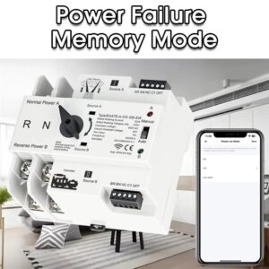 【MEET】ATS Ewelink Wifi Smart Dual Power Automatic Transfer Electrical Selector Switch Uninterrupted Power Supply 125A