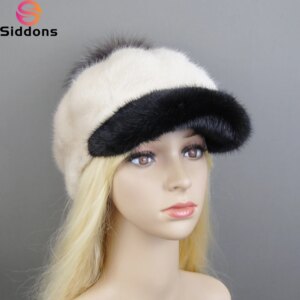 Real Mink Hat Beanies For Women Luxury Real Mink Fur Hat Fashion 2025  New Winter Keep Warm 100% Genuine Fur Russian Female Hat