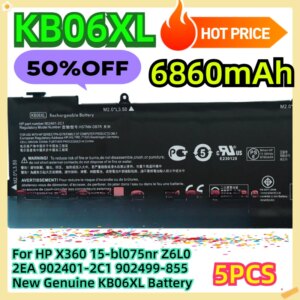 For HP X360 15-bl075nr Z6L02EA 902401-2C1 902499-855 New Genuine KB06XL Battery 5pcs