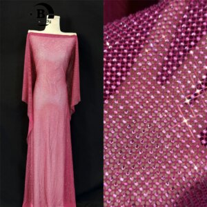 2025 France Nigeria Stone High Quality Hot Selling Lace Fabric With High-End Elegant African Luxury Wedding Party Dress 5 Yards