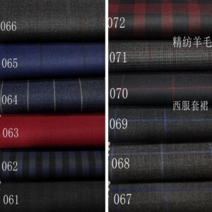 Classic worsted checked fabric clothing spring and autumn suit pants skirt professional vest