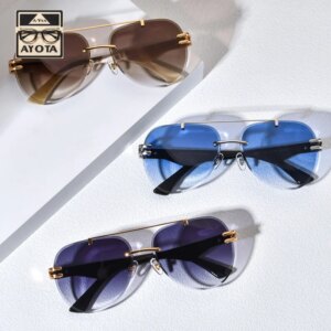 2025 Natural Horn Black and White Horn Leg Sunglasses Men’s High-end Luxury Outdoor Sunscreen Uv400 Protective SUNGLASSES Women