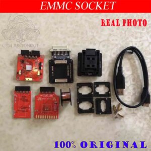 EMMC Booster Tool with EMMC Socket Device, Support EMMC Box, Easy Jtag Plus, UFI Box, AFT Box, Medusa Pro Box, Newest