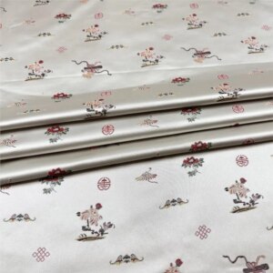 New Chinese-style Bingbing imitation brocade armor fabric cheongsam and Hanfu jacquard satin