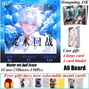 New Hongming Jujutsu Kaisen Acrylic Colored Paper Anime Satoru Gojo Zenin Maki Flash Quality Spicy Cards Kids Birthday Gifts
