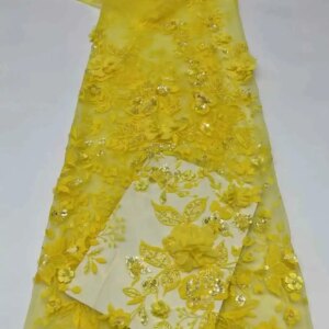 Africa Nigerian Beaded French Mesh Lace With Sequins High Quality 2025 Embroidery Lace Sequins Lace For Wedding Dresses Women