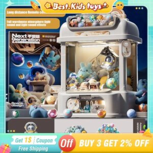 2.4G Remote Control Electric Doll Grabbing Claw Machine Coin-operated Catch Doll Console Candy Play House Kids Toys Game Gift