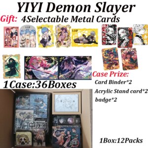 New YIYI Demon Slayer Colored Paper Nezuko Tanjiron Doujin Collection Card Birthday Party Game Card Kids Toy Gifts