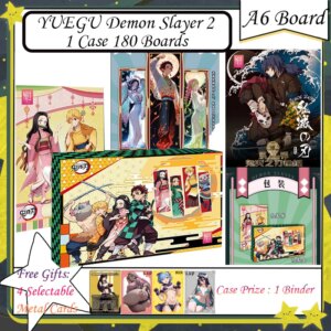 YUEGU Demon Slayer 2 A6 Board Demon Slayer Cards Tanjirou Kamado Nezuko Character Collection Cards Anime Fans Gifts And Hobbies
