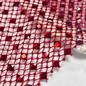 OLOEY High-Quality Handmade African Lace Fabric with Beads And Sequins for Wedding Dresses Fashionable Embroidered Party Wear