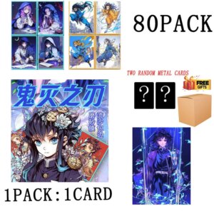 Demon Slayer Collection Cards Booster Box Wholesales Yin Ink Press Classic Colored Paper Playing Cards Toys For Kids Adult Gift