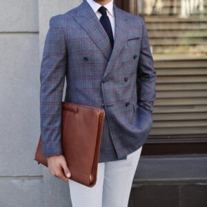 American Style Men Suit Striated Custom Lapel Stripes Groom Wear Wedding Suits Formal Occasion 2 Pieces Blazer Pants Customized